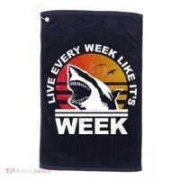 Live Every Week Like It's Shark Week Golf Towel thumb 0