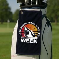 Live Every Week Like It's Shark Week Golf Towel thumb 2