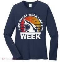 Live Every Week Like It's Shark Week Women's Long Sleeve Shirt thumb 0