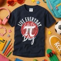 Live Everyday Like It's PI 3.14 Day Kids T-Shirt thumb 3