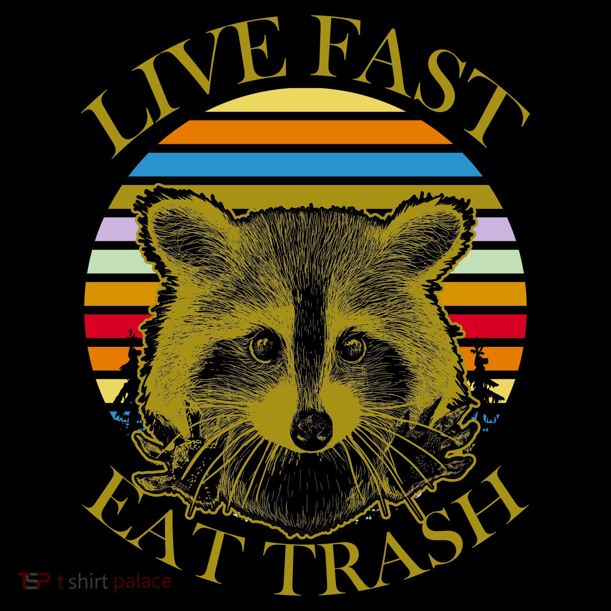Live Fast Eat Trash Doggie Tank