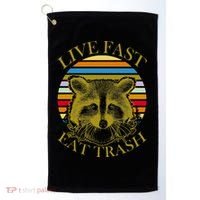 Live Fast Eat Trash Golf Towel thumb 0