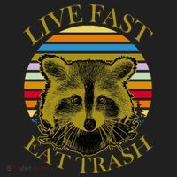 Live Fast Eat Trash Golf Towel thumb 3