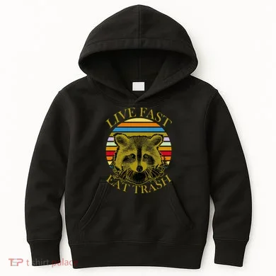 Live Fast Eat Trash Kids Hoodie