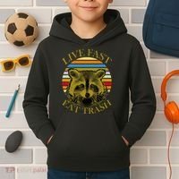 Live Fast Eat Trash Kids Hoodie thumb 2
