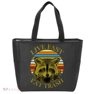Live Fast Eat Trash Tote Bag