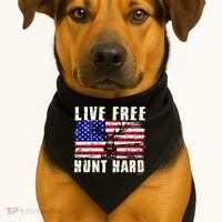 Live Free Hunt Hard USA-Made Doggie Bandana thumb 1