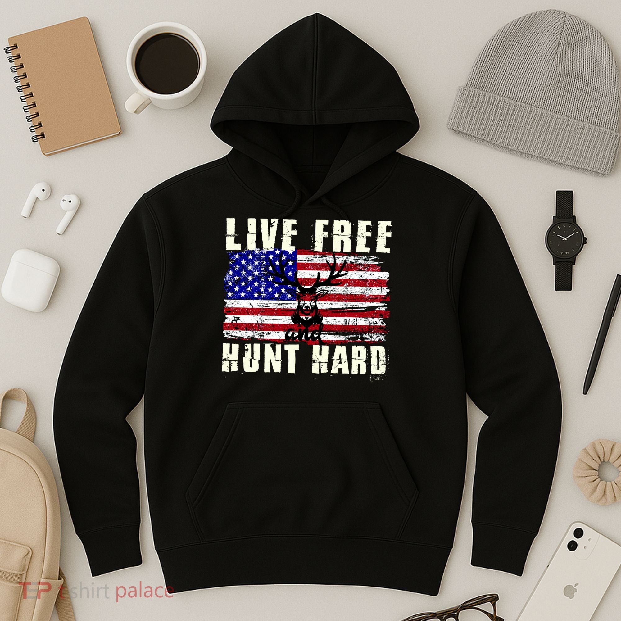 Live Free Hunt Hard Hoodie