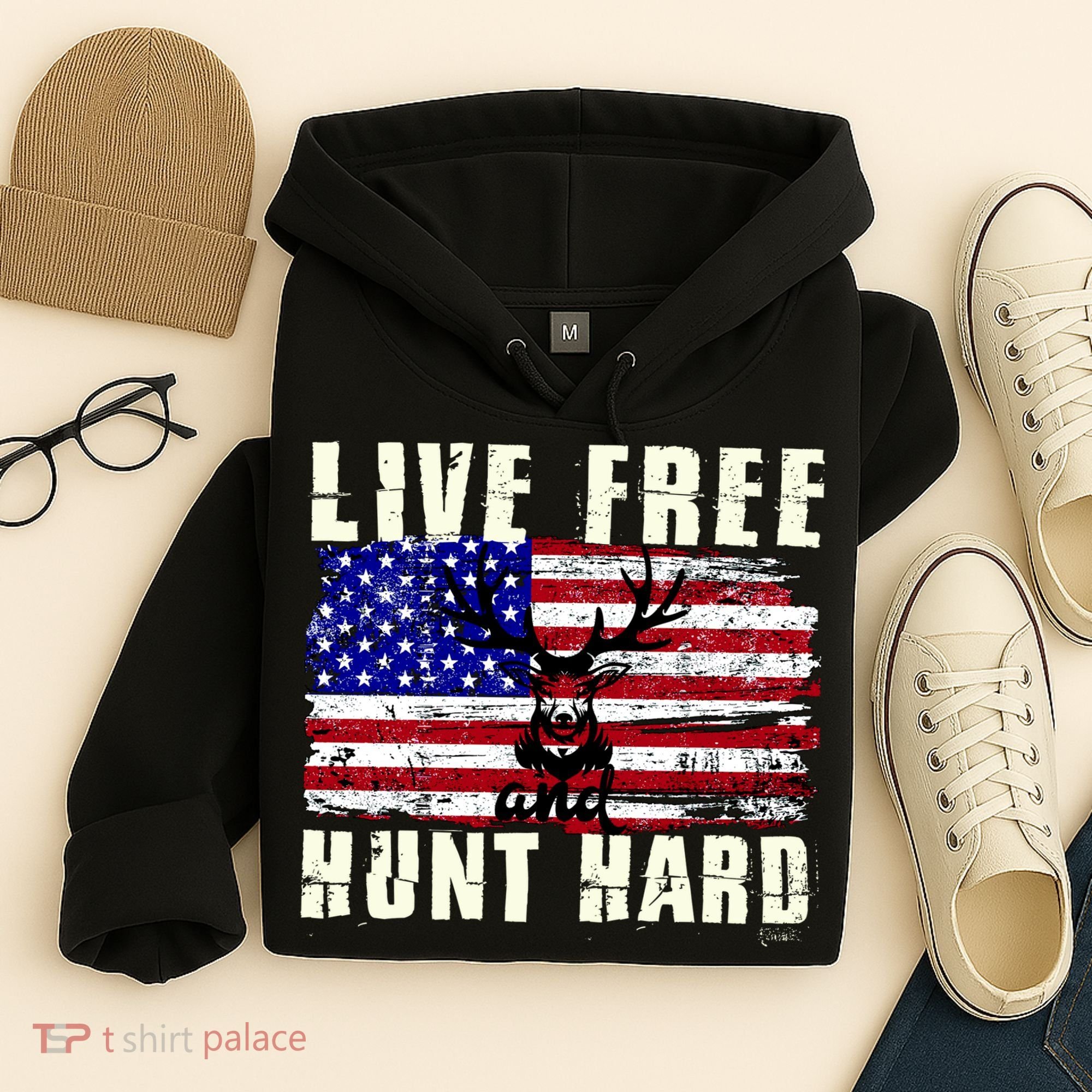 Live Free Hunt Hard Hoodie