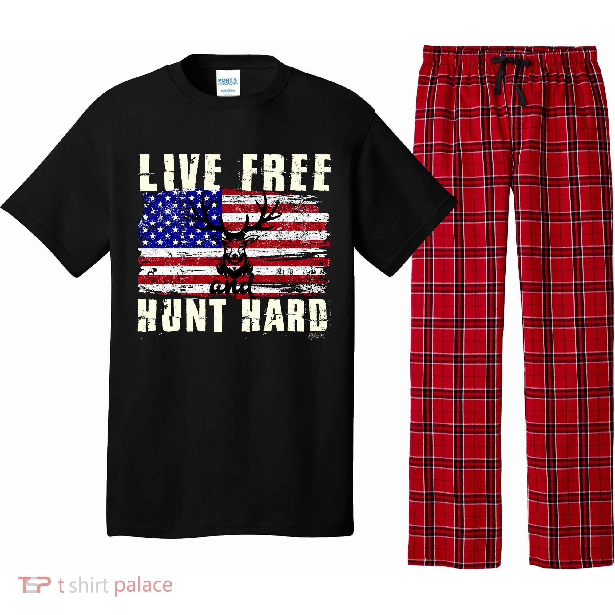 Live Free Hunt Hard Pajama Set