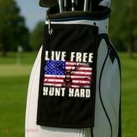 Live Free Hunt Hard Golf Towel thumb 2