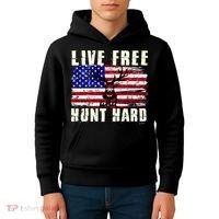 Live Free Hunt Hard Kids Hoodie thumb 4