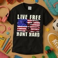 Live Free Hunt Hard Kids T-Shirt thumb 3