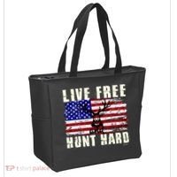 Live Free Hunt Hard Tote Bag thumb 2
