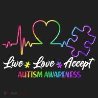 Live Love Accept Autism Awareness Rainbow Women's Sweatshirt thumb 2