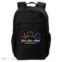 Live Love Accept Autism Awareness Rainbow Backpack thumb 0