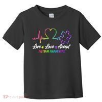 Live Love Accept Autism Awareness Rainbow Toddler T-Shirt thumb 0