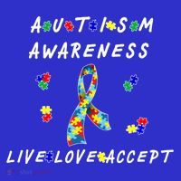 Live Love Accept Autism Puzzle Piece Ribbon Mousepad thumb 1