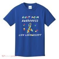 Live Love Accept Autism Puzzle Piece Ribbon Kids T-Shirt thumb 0