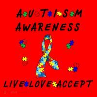 Live Love Accept Autism Puzzle Piece Ribbon Santa Hat thumb 1