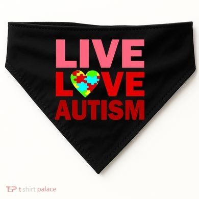Live Love Autism USA-Made Doggie Bandana