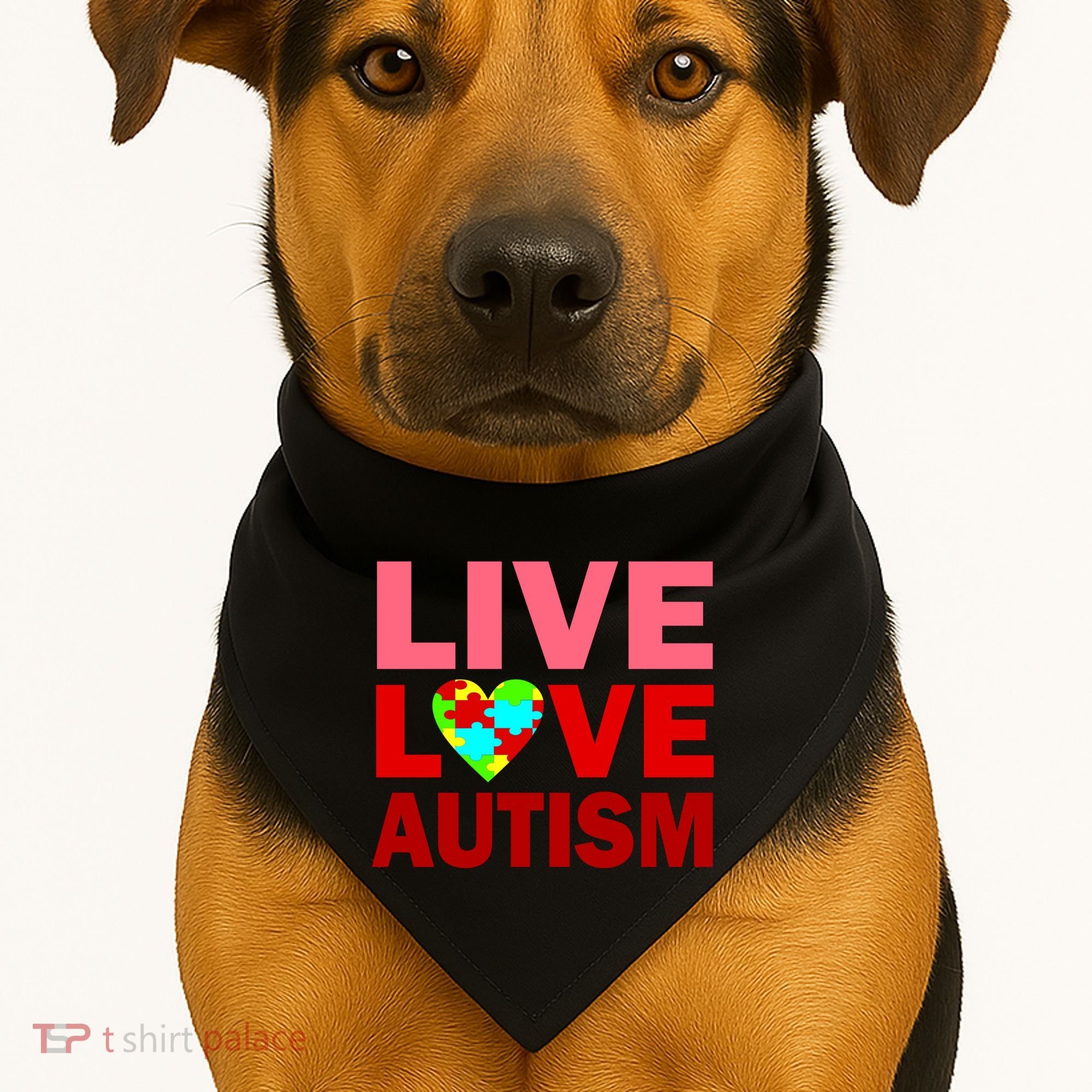 Live Love Autism USA-Made Doggie Bandana