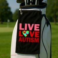 Live Love Autism Golf Towel thumb 2