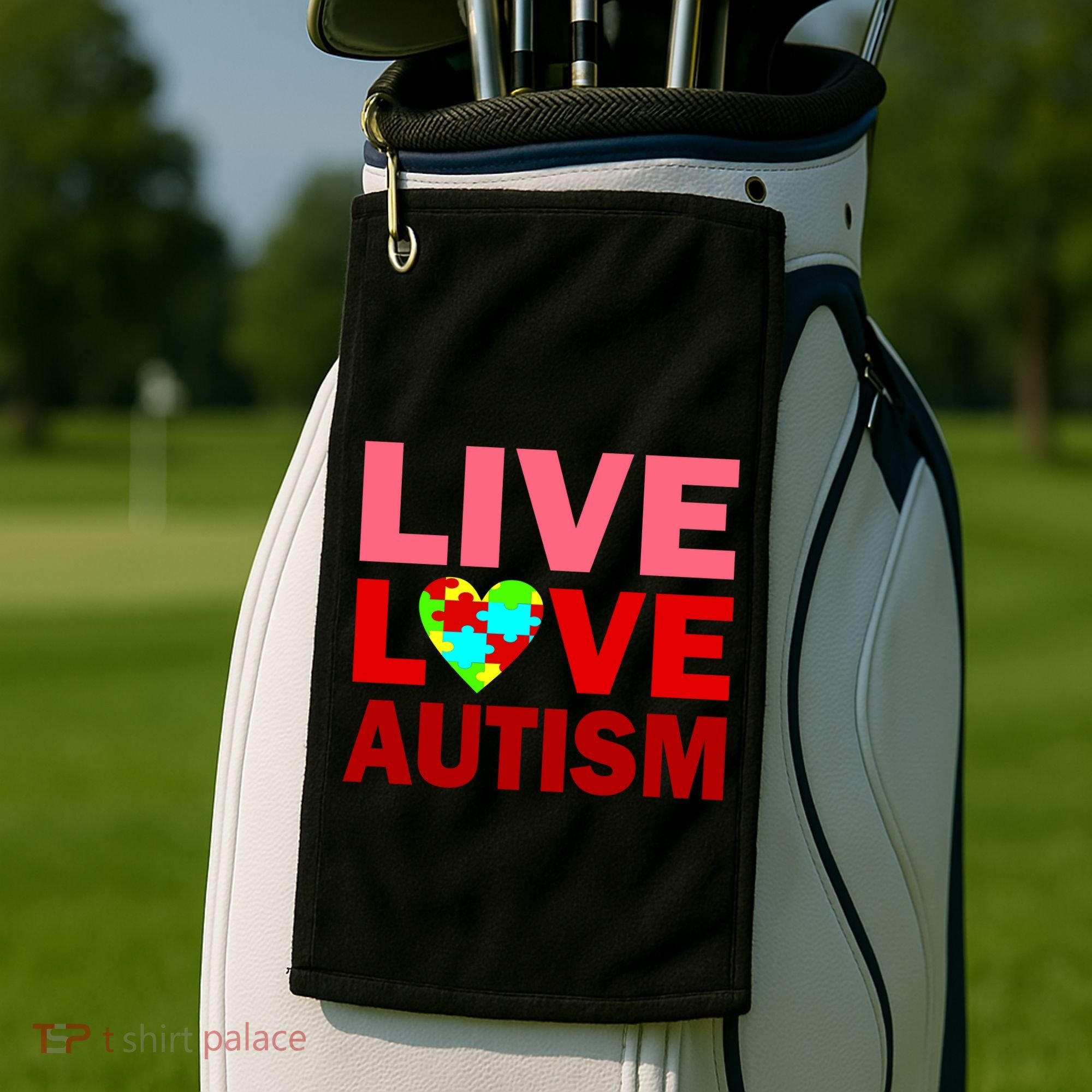 Live Love Autism Golf Towel