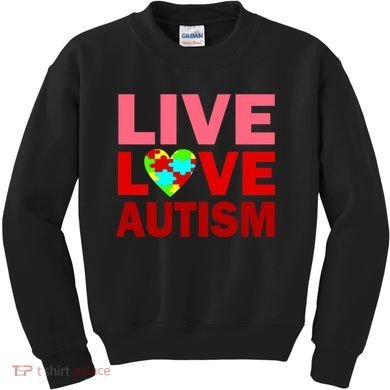 Live Love Autism Kids Sweatshirt