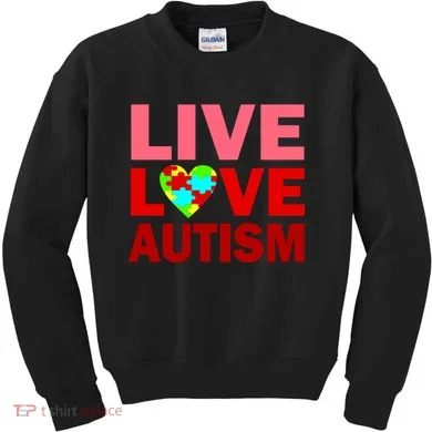Live Love Autism Kids Sweatshirt
