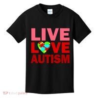Live Love Autism Kids T-Shirt thumb 0