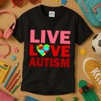Live Love Autism Kids T-Shirt thumb 3
