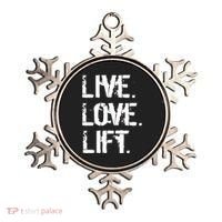 Live Love Lift Retro Fitness Ornament thumb 0