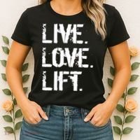 Live Love Lift Retro Fitness Women's T-Shirt thumb 2