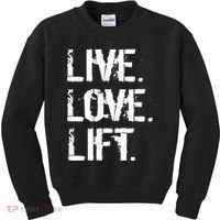 Live Love Lift Retro Fitness Kids Sweatshirt thumb 0