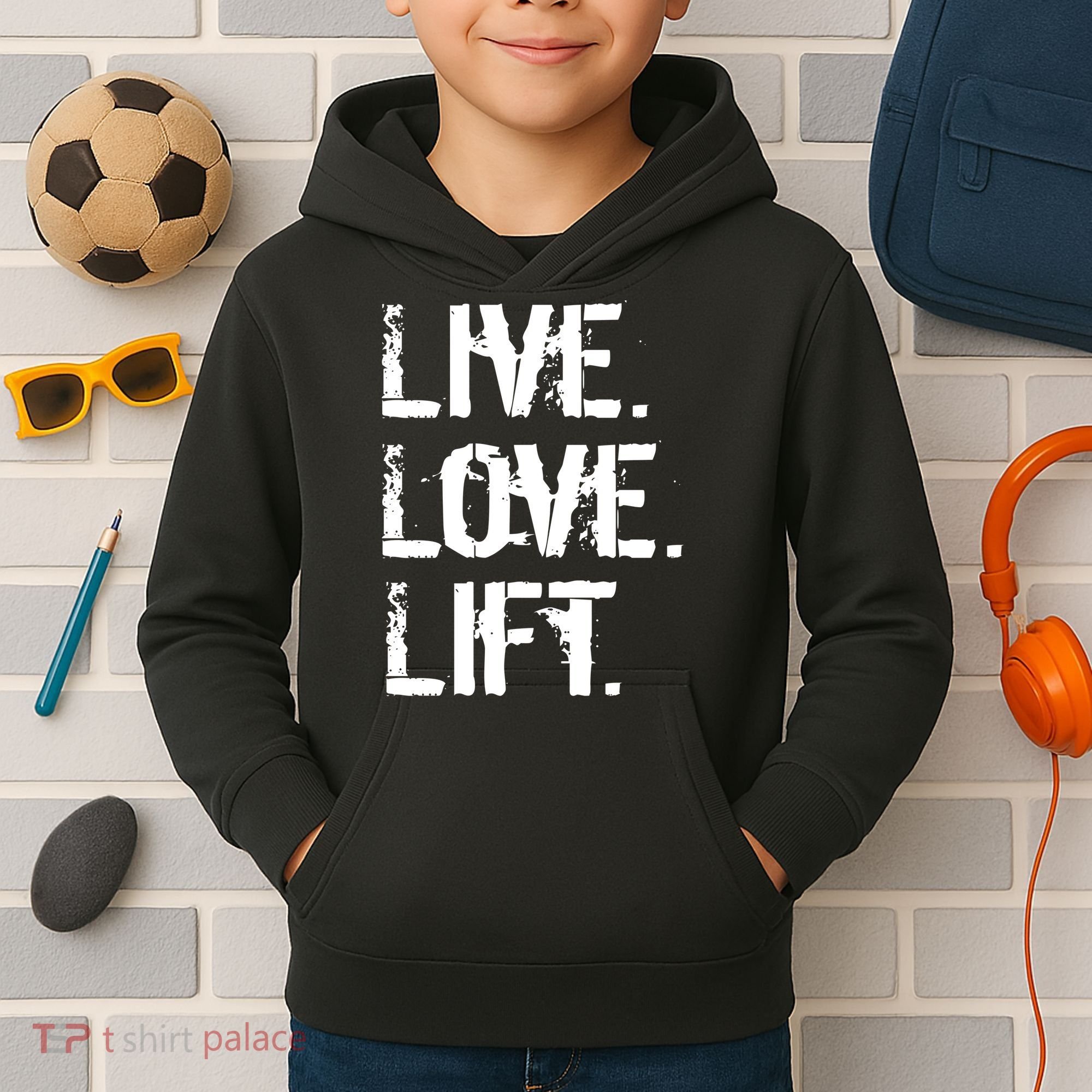 Live Love Lift Retro Fitness Kids Hoodie