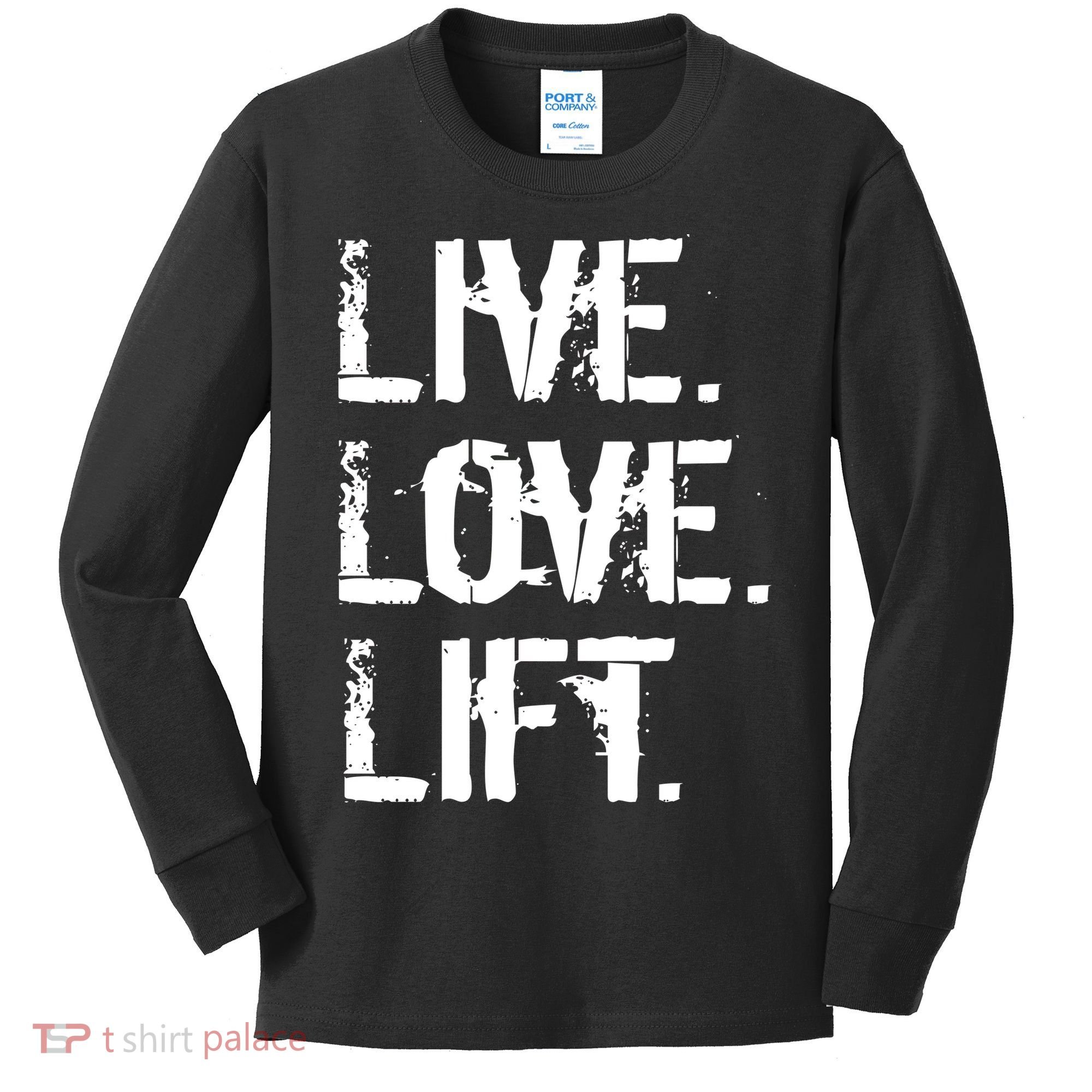 Live Love Lift Retro Fitness Kids Long Sleeve Shirt