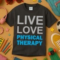 Live Love Physical Therapy Kids T-Shirt thumb 3