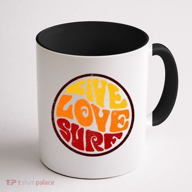 Live Love Surf Coffee Mug back