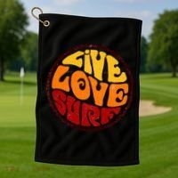 Live Love Surf Golf Towel thumb 1