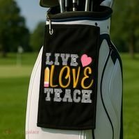 Live Love Teach Golf Towel thumb 2