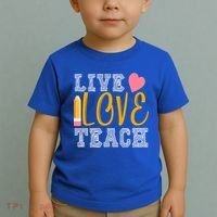 Live Love Teach Toddler T-Shirt thumb 2