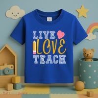 Live Love Teach Toddler T-Shirt thumb 3