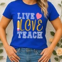 Live Love Teach Women's T-Shirt thumb 2