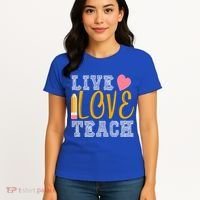 Live Love Teach Women's T-Shirt thumb 4