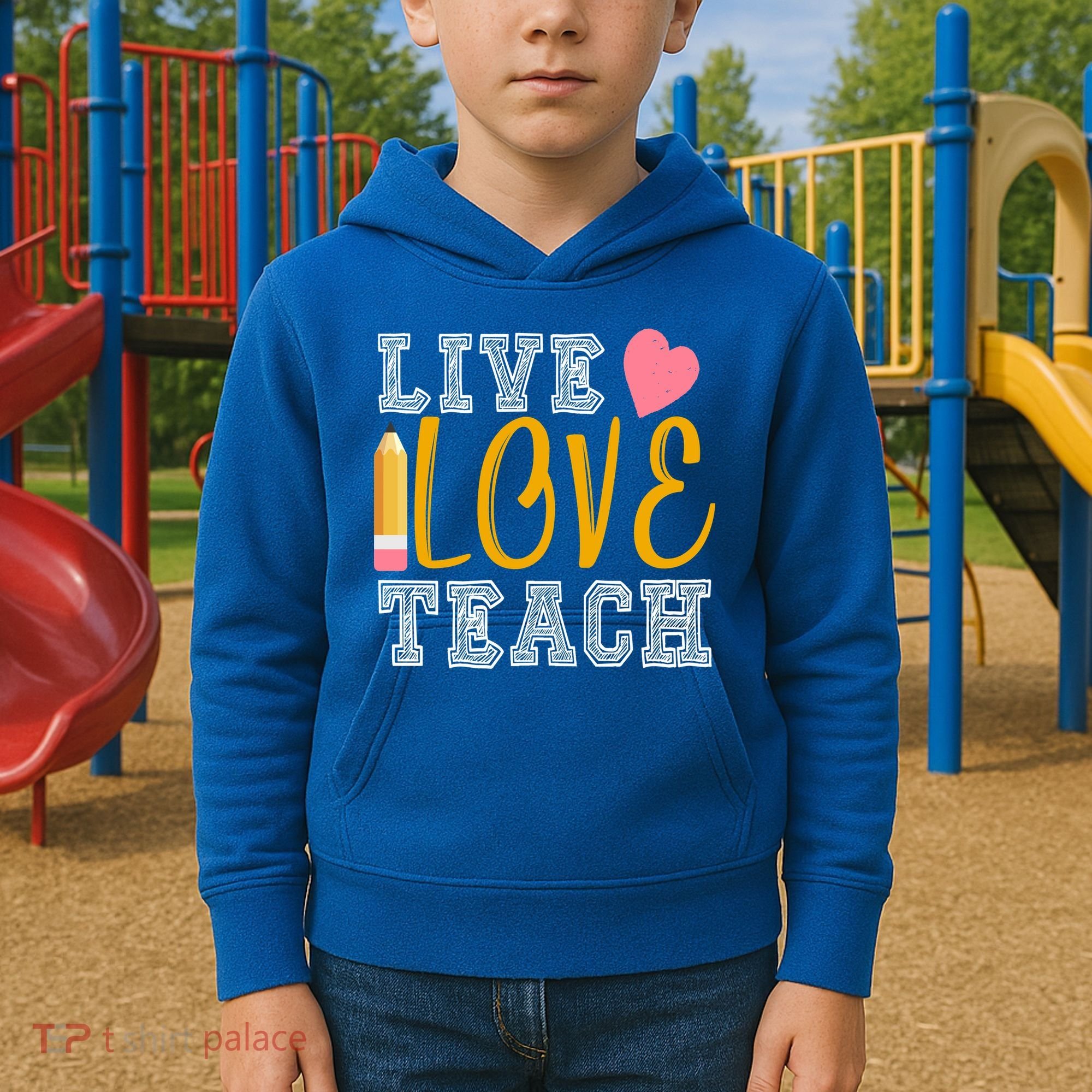Live Love Teach Kids Hoodie