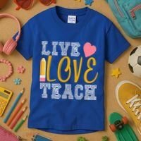 Live Love Teach Kids T-Shirt thumb 3