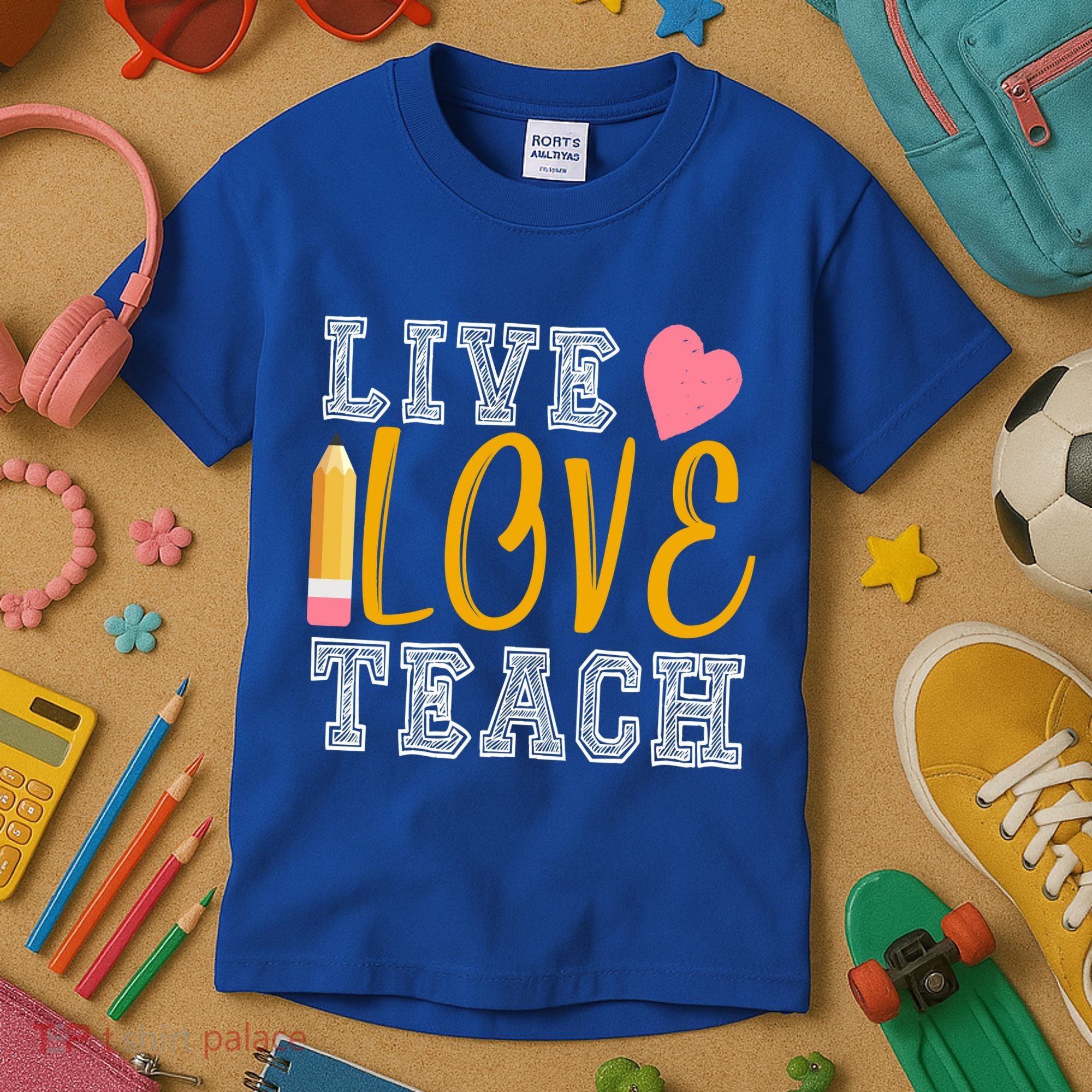 Live Love Teach Kids T-Shirt