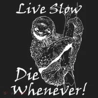 Live Slow Die Whenever Funny Sloth Women's Sweatshirt thumb 2