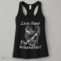 Live Slow Die Whenever Funny Sloth Women's Tank Top thumb 3